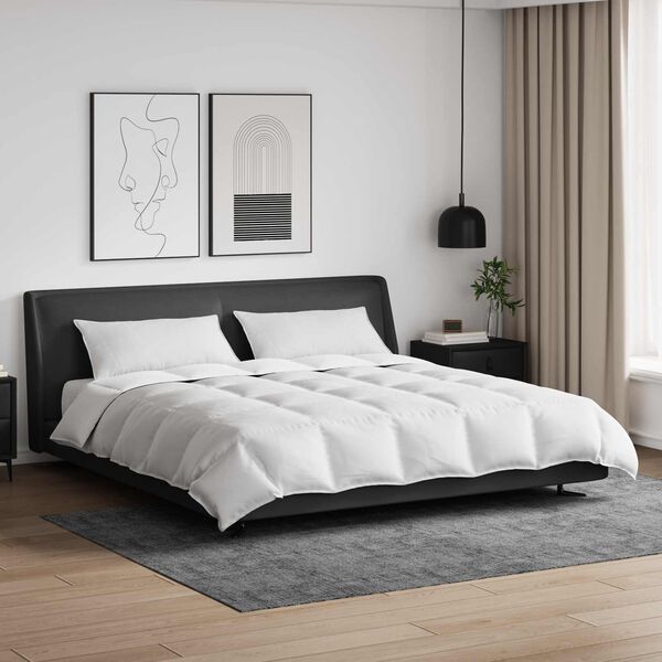 vidaXL Dynebetr&aelig;k S&aelig;t med pude 3 pcs Hvid Dunfjer