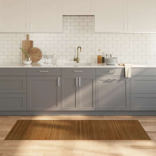 vidaXL gulvt&aelig;ppe 80x200 cm rektangul&aelig;r bambus brun