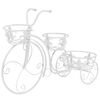 vidaXL plantestativ cykelform vintagestil metal