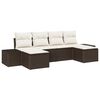 vidaXL Havesofa S&aelig;t 4 stk. Brun og Creme polyrattan
