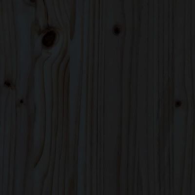 vidaXL seniorseng 100x200 cm massivt fyrretræ sort