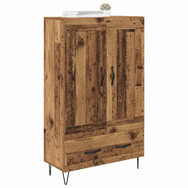 vidaXL Highboard Gammelt tr&aelig; 69,5 x 31 x 115 cm Konstrueret tr&aelig;