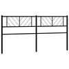 vidaXL udskiftningsgavl 180 cm metal sort