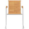 vidaXL havestole med hynder 2 stk. massivt akacietræ og stål