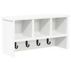 vidaXL V&aelig;gmonteret Jakkeholder V&aelig;gmonteret Hvid 50 x 16 x 26 cm