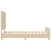 vidaXL Sengestel med hovedg&aelig;rde Creme 120 x 190 cm Stof