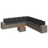 vidaXL sofas&aelig;t til haven 10 dele med hynder polyrattan gr&aring;