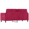 vidaXL 2-personers sofa 140 cm fløjl vinrød