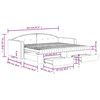 vidaXL daybed med udtr&aelig;k og skuffer 90x200 cm velour bl&aring;