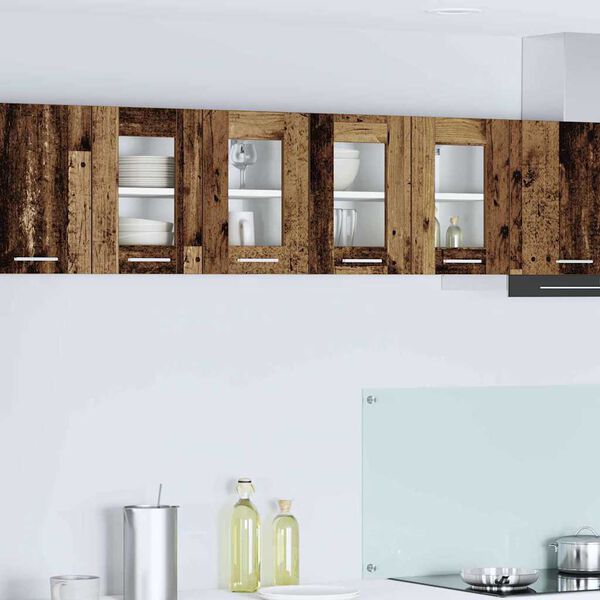 vidaXL H&aelig;ngeskab 2 pcs Gammelt tr&aelig; 60 x 31 x 40 cm Konstrueret tr&aelig;