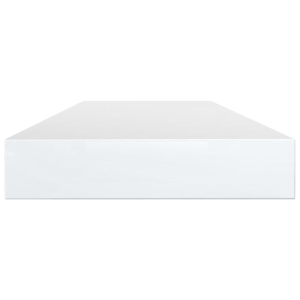 vidaXL boghylder 4 stk. 100x10x1,5 cm konstrueret træ hvid højglans
