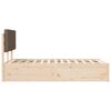 vidaXL Sengestel med Polstret Hovedgavl Gr&aring;brun 140 x 200 cm