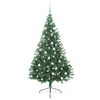 vidaXL Kunstig Forbelyst Juletr&aelig; med 300 LED'er Gr&oslash;n 180 cm PVC