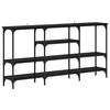 vidaXL Konsolbord Sort eg 160 x 29 x 80 cm Konstrueret tr&aelig;