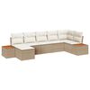 vidaXL Havesofa S&aelig;t 8 stk. 7-Antal s&aelig;der Beige og creme Polyrattan