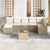 vidaXL Havesofa Sæt med pude 8 pcs Beige og creme polyrattan