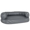 vidaXL ergonomisk hundeseng 60x42 cm skum og kunstl&aelig;der gr&aring;