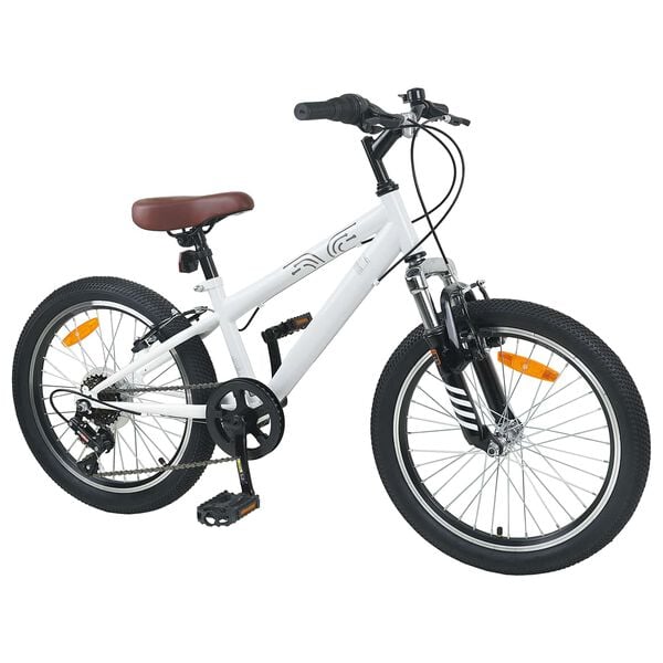 vidaXL Kids Mountain Bike 20 tommer 6-Speed til 5-8 &aring;r gamle Hvid
