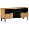 vidaXL tv-bord 100x33x46 cm massivt mangotr&aelig; brun