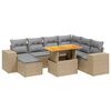 vidaXL sofas&aelig;t til haven 8 dele med hynder polyrattan beige