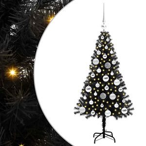 vidaXL Juletr&aelig; Sort 120 cm PVC