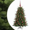 vidaXL Kunstigt juletr&aelig; med julekugle 120 cm 150 LED'er Varm hvid