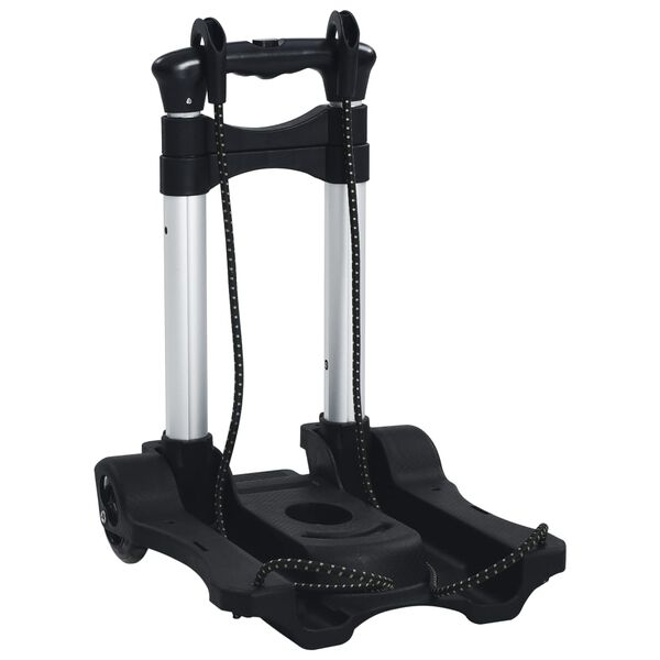 vidaXL foldbar transportvogn 45 kg aluminium s&oslash;lvfarvet