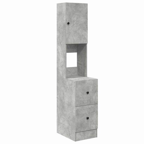 vidaXL K&oslash;kkenskab med skuffe Gr&aring; 35 x 50 x 180 cm Konstrueret tr&aelig;