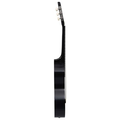 vidaXL klassisk guitar til begyndere 4/4 39" lindetræ sort