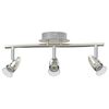 vidaXL Loftsspot med spotlights Nikkel 36,5 x 10 x 12,5 cm Metal