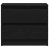 vidaXL Natskab med skuffe Sort eg 50 x 40 x 43,5 cm Konstrueret tr&aelig;
