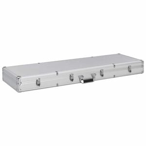 vidaXL v&aring;benkasse 118 x 38 x 12 cm aluminium s&oslash;lvfarvet