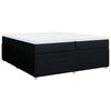 vidaXL kontinentalseng med madras 200x200 cm stof sort