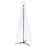 vidaXL kegleformet juletræ 70x180 cm 200 LED'er kold hvid