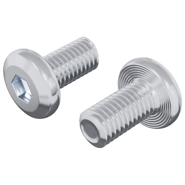 vidaXL L&aring;seskrue Ensfarvet 2 pcs S&oslash;lv M6 x 12 mm St&aring;l