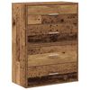 vidaXL skabe med 4 skuffer 2 stk. 60x31x40 cm antikt tr&aelig;