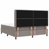 vidaXL Box spring seng med madras Gr&aring;brun 180 x 200 cm Stof