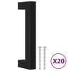 vidaXL skabsh&aring;ndtag 20 stk. 96 mm rustfrit st&aring;l sort