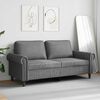 vidaXL 2-personers sofa 140 cm fl&oslash;jl m&oslash;rkegr&aring;