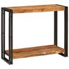 vidaXL Konsolbord med hylde Brun 90 x 33 x 75 cm Massivt mangotr&aelig;