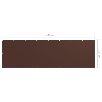 vidaXL altanafskærmning 120x400 cm oxfordstof brun