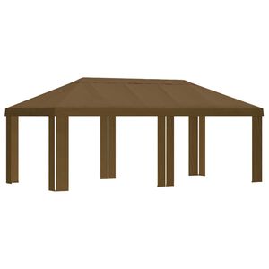 vidaXL Gazebo D&aelig;kke 6 x 3 m Gr&aring;brun Polyester 190