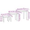 vidaXL Nesting sideborde 3 pcs Brun Massiv Mahogni