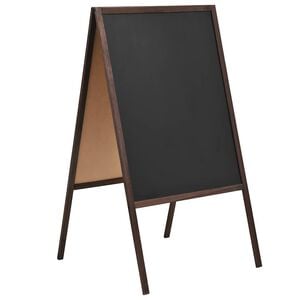 vidaXL dobbeltsidet tavle cedertr&aelig; fritst&aring;ende 60 x 80 cm