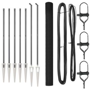 vidaXL Hegnsp&aelig;l Gr&aring; 10 x 1,6 m (25 x 25 mm mesh) St&aring;l og PVC