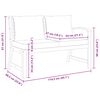 vidaXL havebænk 114,5 cm med cremefarvet hynde massivt akacietræ