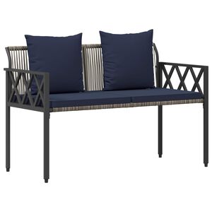 vidaXL Udend&oslash;rs b&aelig;nke 2 -Seater 116 x 56 x 75 cm polyrattan