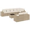 vidaXL sofas&aelig;t til haven 9 dele med hynder polyrattan beige