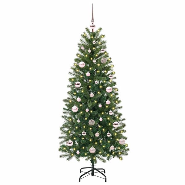 vidaXL Kunstigt juletr&aelig; med 150 LED'er Gr&oslash;n 150 cm PE og PVC