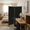 vidaXL 2-panels rumdeler 175x180 cm stof sort